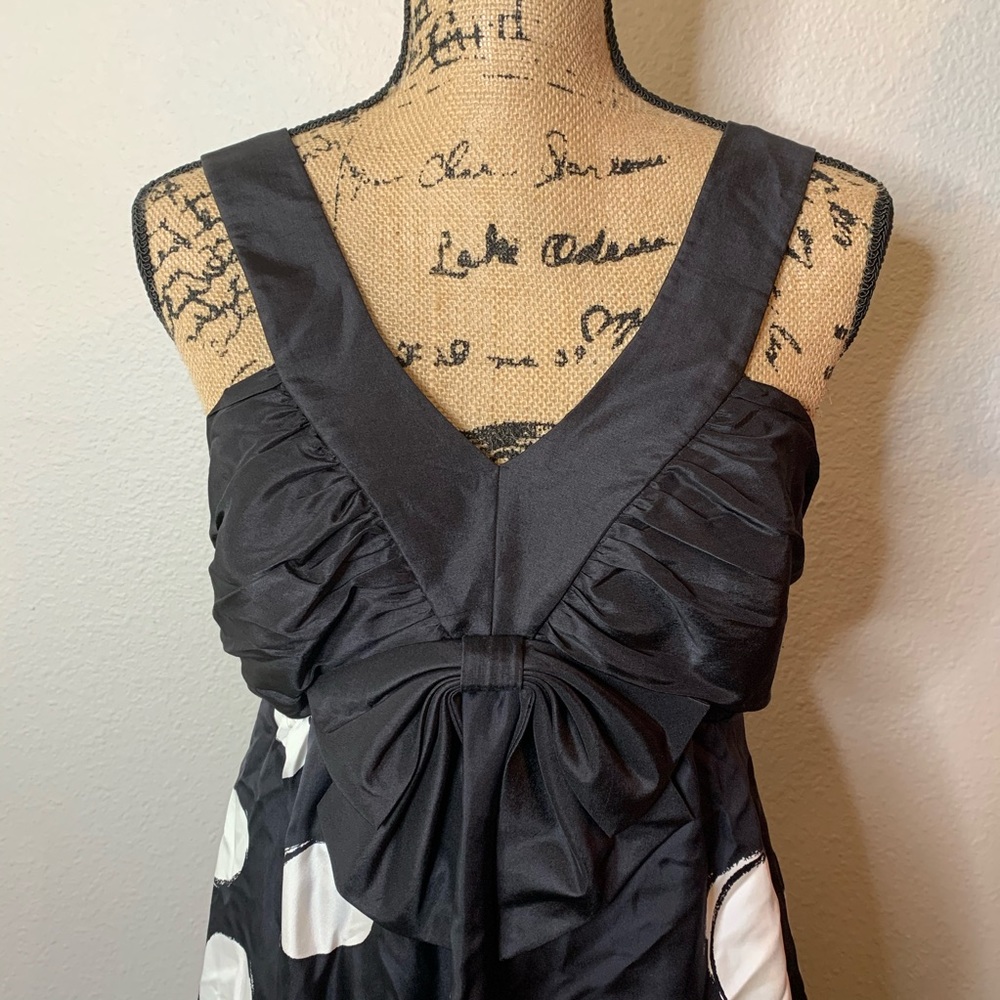 Donna Morgan 100% Silk Polka Dot Dress - Picture 2 of 8
